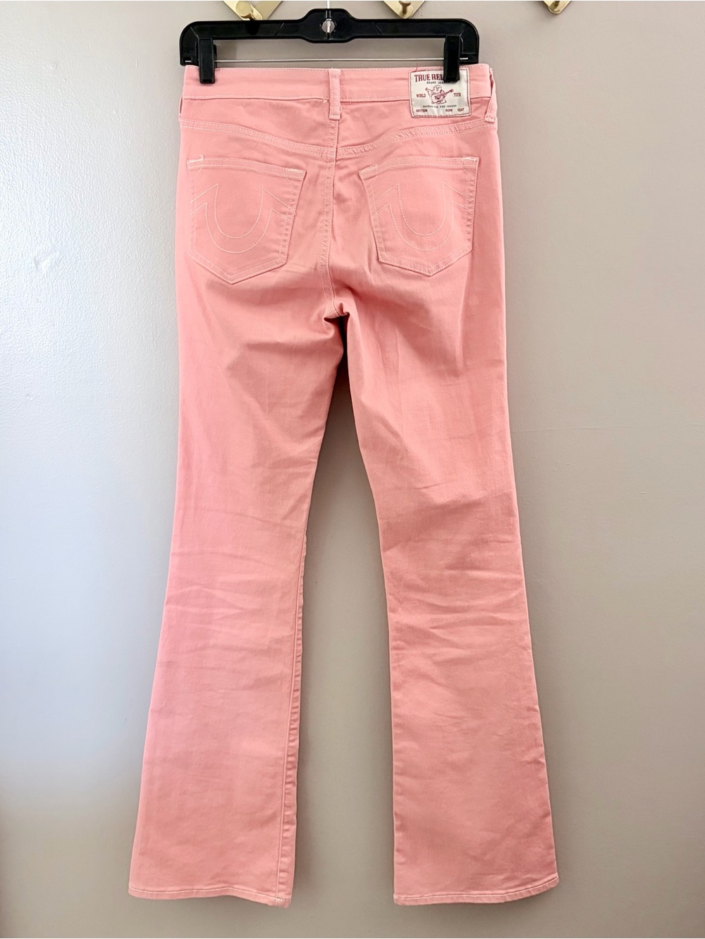True Religion Becca Mid Rise Bootcut Pink Jeans Size 27